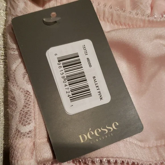 Déesse Lingerie by 'Femme Couture' Underwire Balconette Full BRA NEW BLACK Plus - Picture 9 of 16